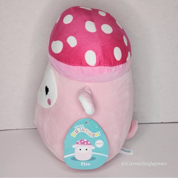 ELSA 🍄🐑 Pink Mushroom Lamb Exclusive HTF Original Squishmallow By Kellytoy NWT - Picture 2 of 8